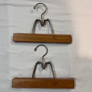 Vintage Pant Skirt 10.25" Width Clamp Hangers Set of 2 Heavy Duty